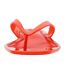 Womens/ladies Minimalist Jelly Flat Flip Flops Red Steve Madden-3