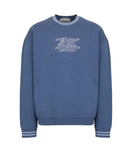 Mens Graphic Print Drop Shoulder Relaxed Fit Sweatshirt Steel Blue Jack Wills