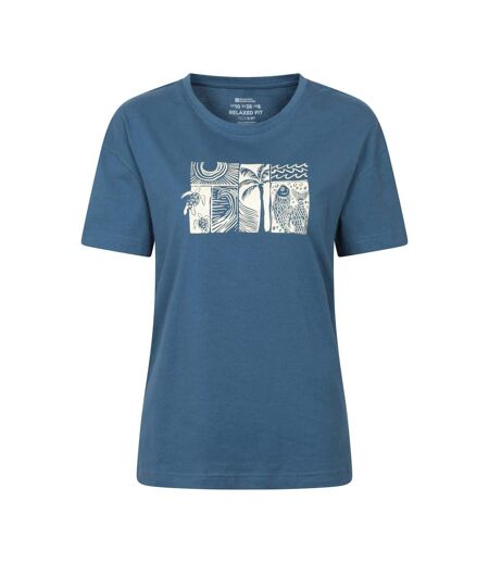 Womens/ladies Sea Relaxed Fit T-shirt Navy Mountain Warehouse