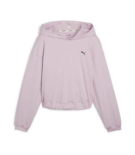 Sweat à capuche mauve femme puma studio foundations - m