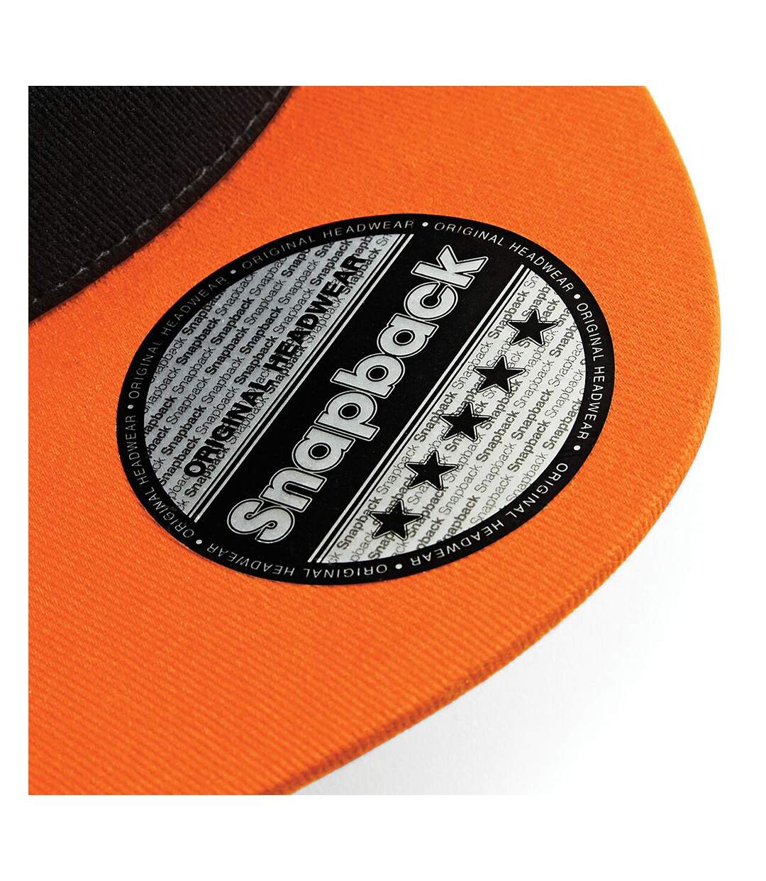 Casquette 100% Coton Adulte Unisexe Noir Orange Beechfield-4