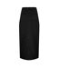 Jupe Droite Femme Noir Pieces-2