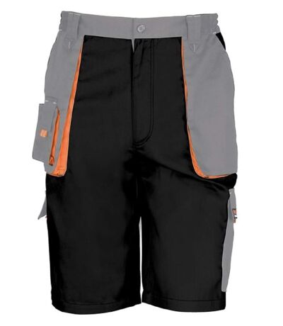 Bermuda léger - Homme - R319X - noir et orange