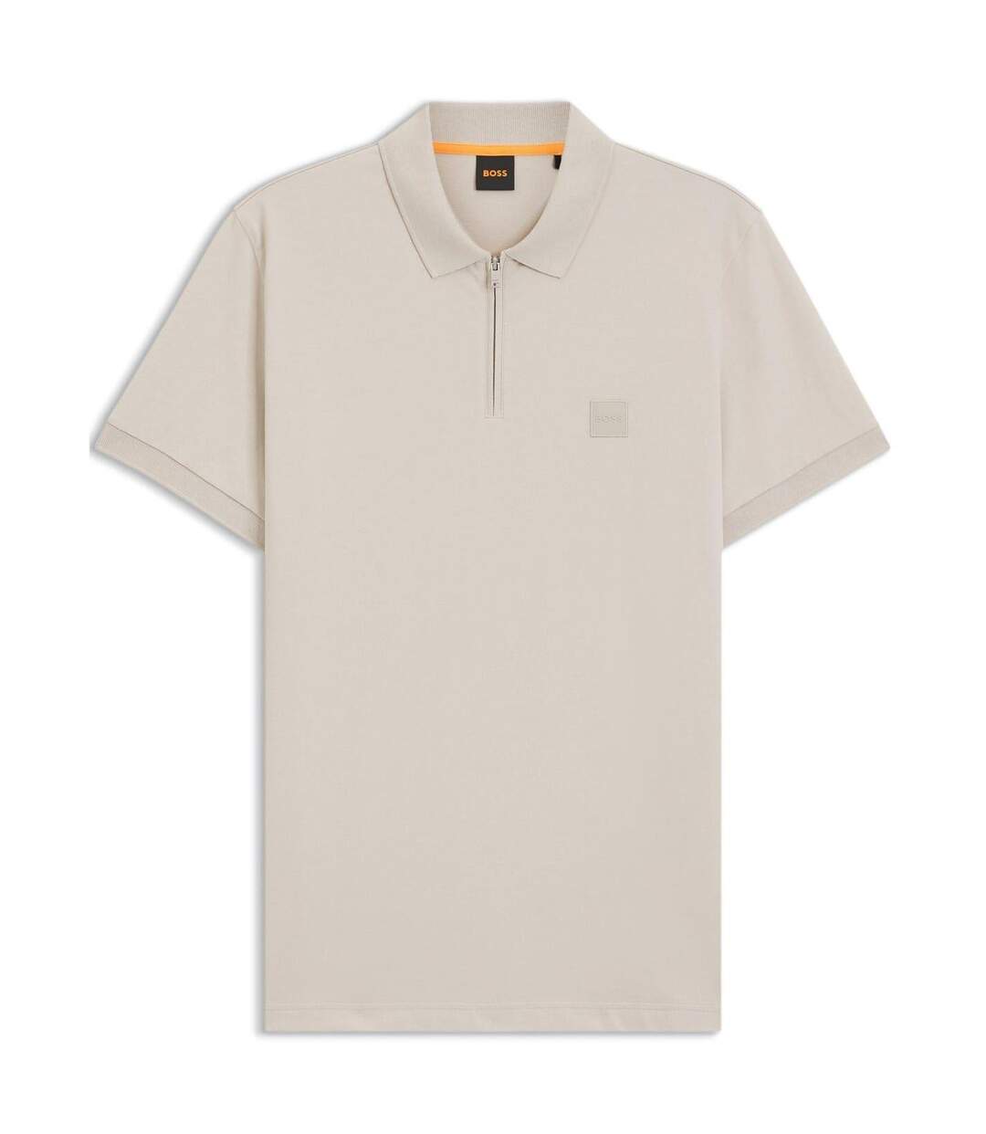Mens Regular Short-sleeved Polo Shirt Grey Boss-1