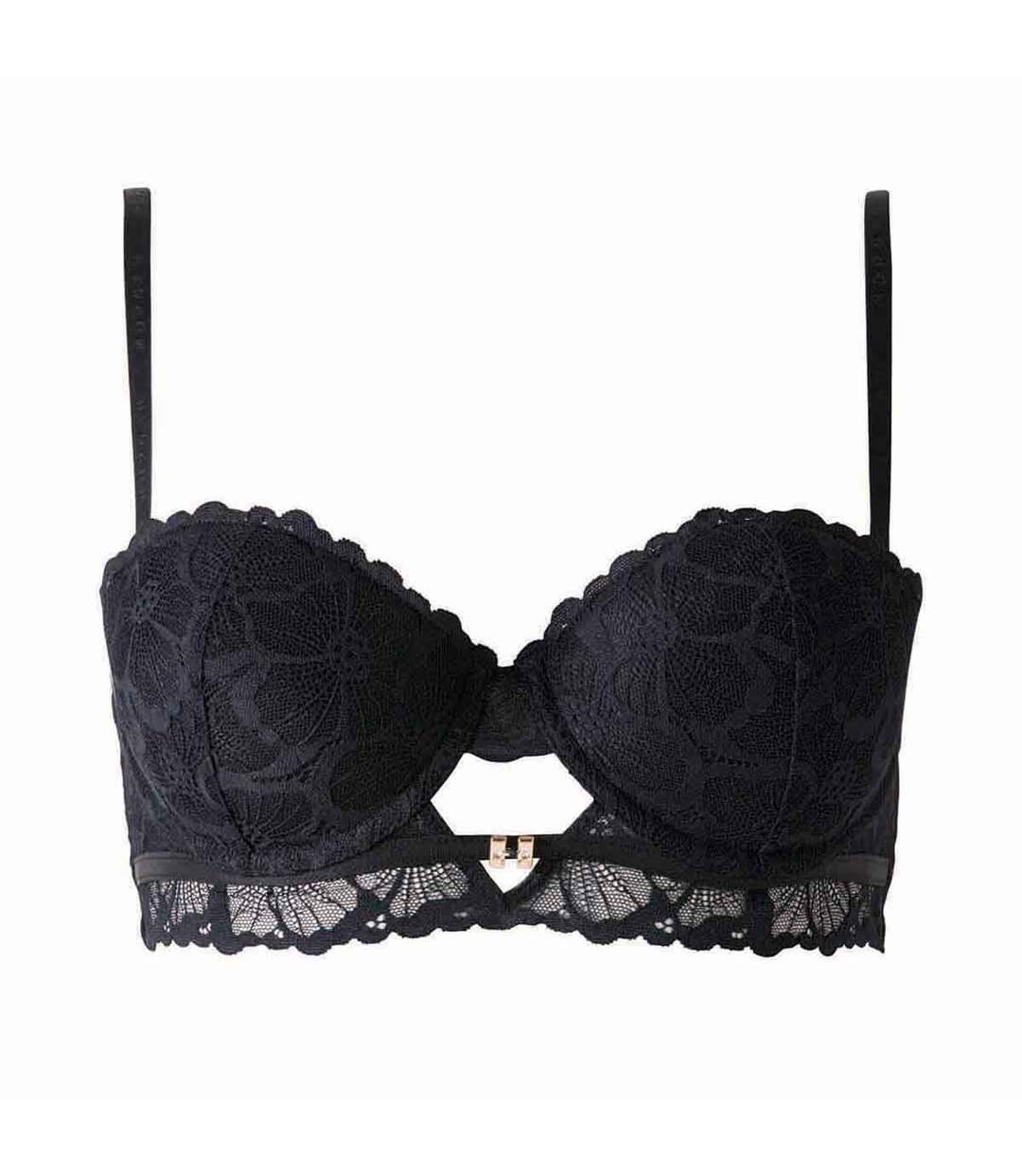 Soutien-gorge ampliforme coque moulée noir Ophélie