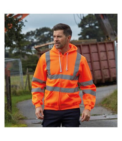 Hi Visibility Veste Réfléchissante À Capuche Homme Orange Yoko