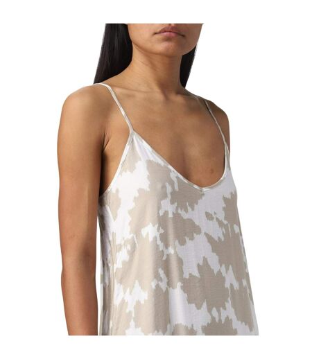 Womens/ladies Tie Dye Asymmetric Hem Maxi Dress Sand Armani Exchange