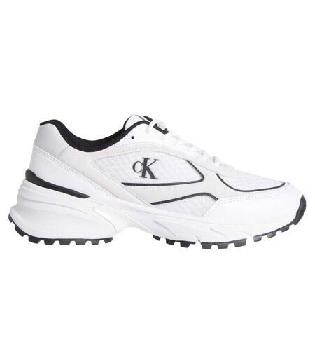 Womens/ladies Chunky Trainers White Black Calvin Klein