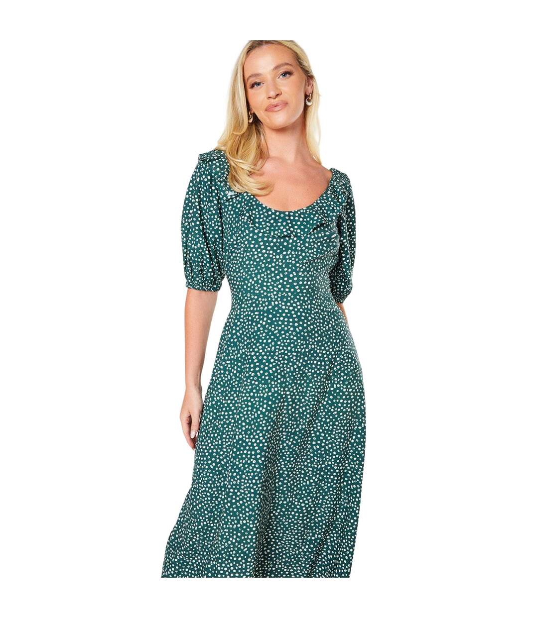 Robe mi-longue femme vert Dorothy Perkins-3