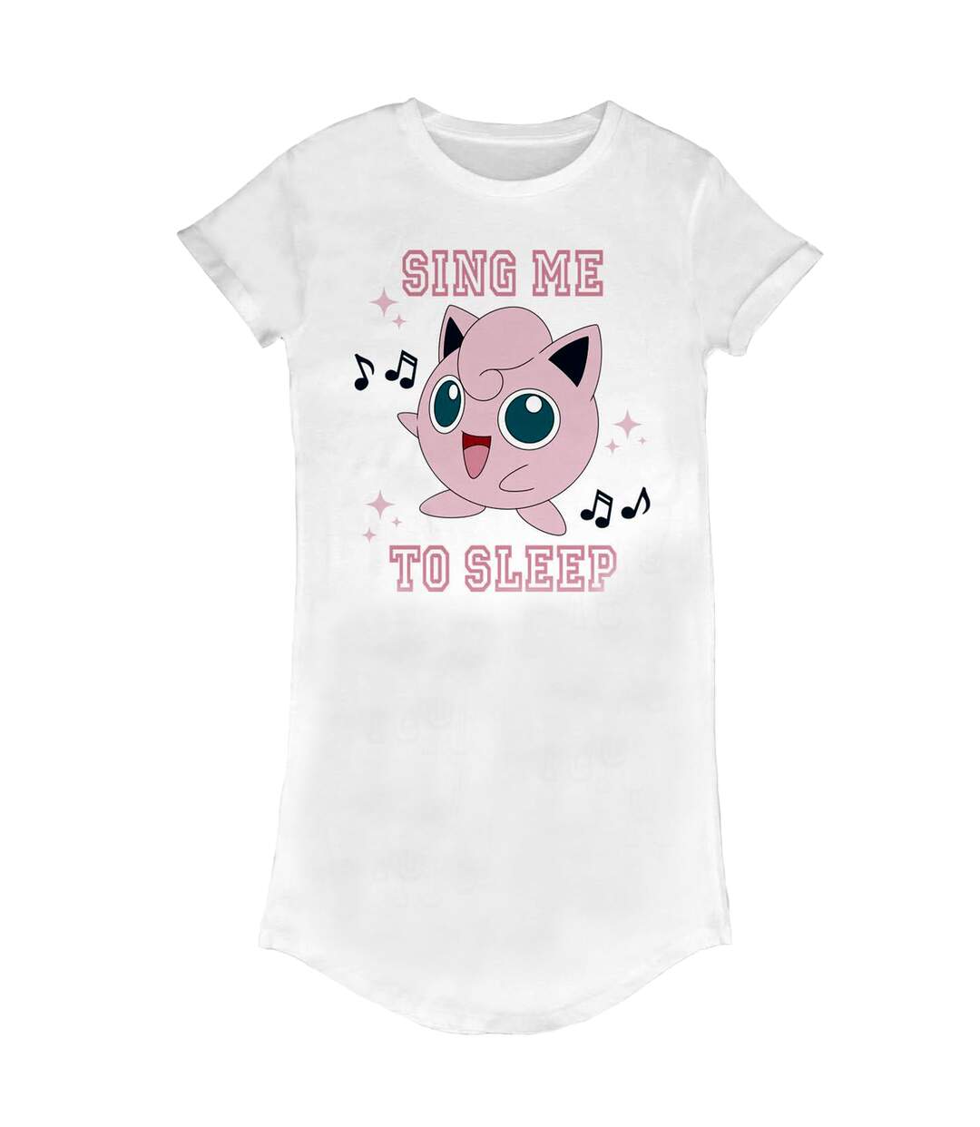 Robe t-shirt sing me to sleep femme blanc Pokemon-1