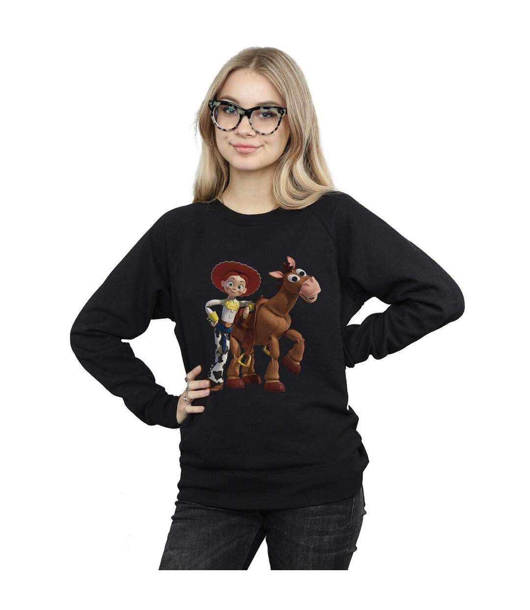 Disney Sweatshirt Womens/Ladies Toy Story 4 Jessie And Bullseye (Noir) - UTBI48278-2