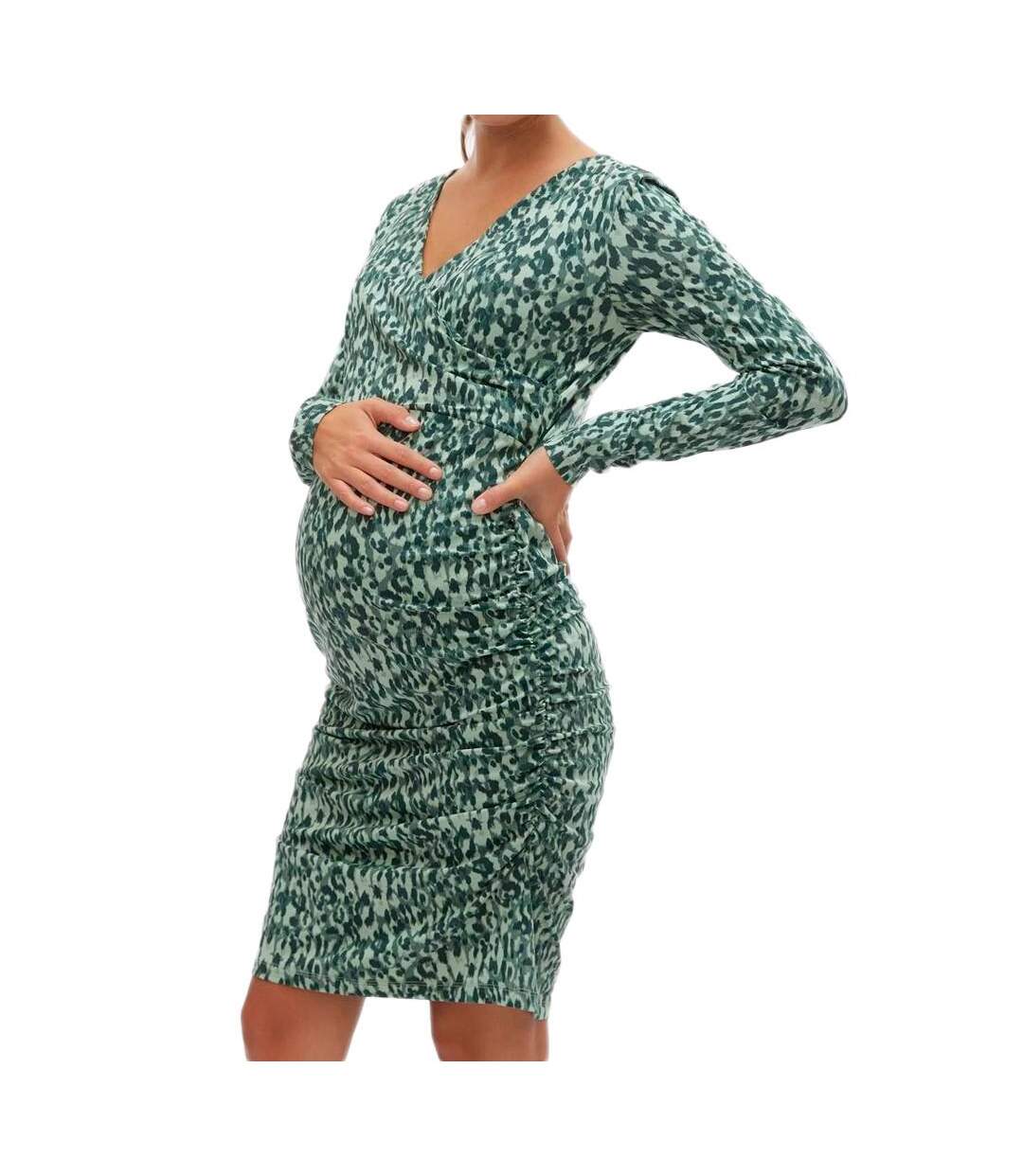 Robe de Grossesse Verte Femme Mamalicious Lebba - L-1