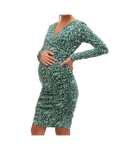 Robe de Grossesse Verte Femme Mamalicious Lebba - L