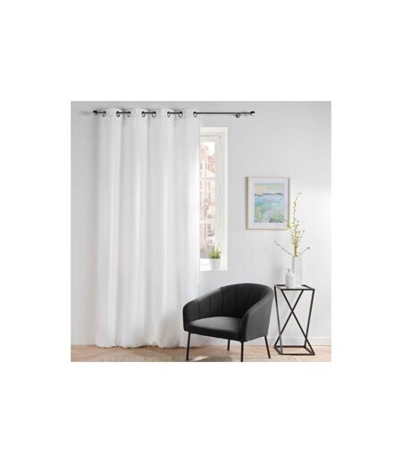 Rideau à Œillets Velours Novana 135x260cm Blanc