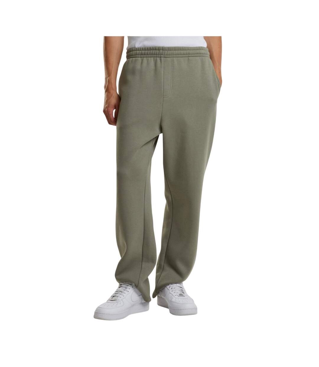 Bas De Jogging Molletonné Pour Hommes Olive Pâle Build Your Brand-1