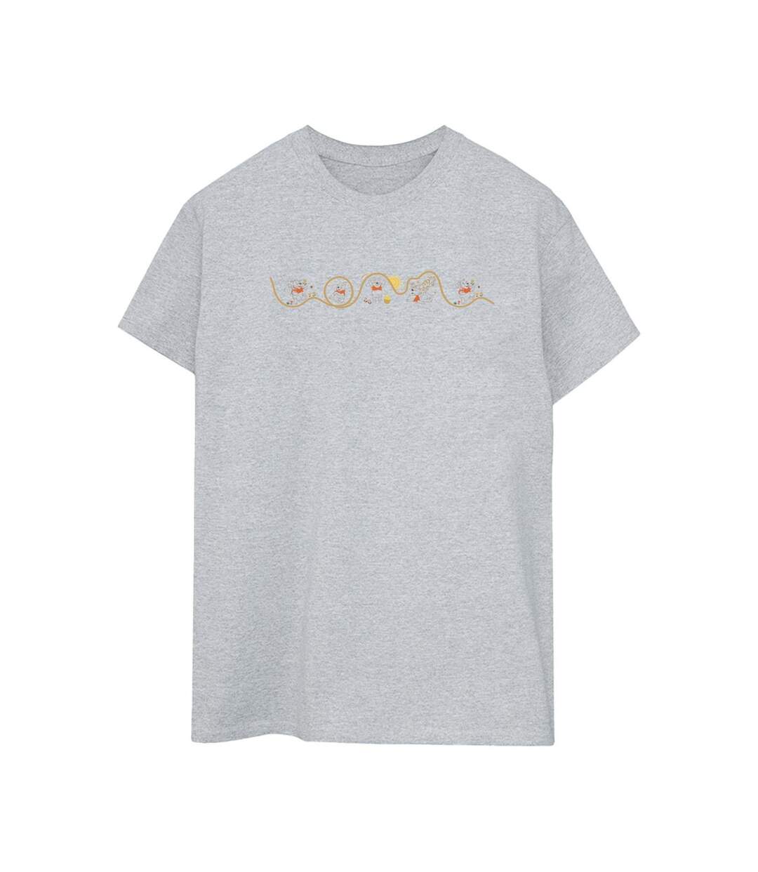 Disney T-shirt boyfriend en coton Winnie The Pooh Tigger Line Womens/Ladies (Gris sportif) - UTBI47470-1