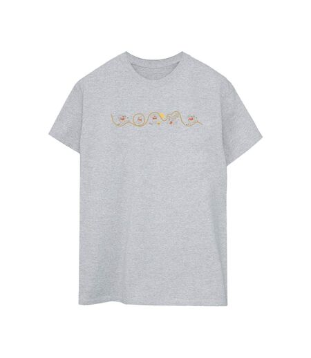 Disney T-shirt boyfriend en coton Winnie The Pooh Tigger Line Womens/Ladies (Gris sportif) - UTBI47470
