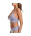 Womens/ladies Active Micro Flex Bralette Grey Blue Adidas-3