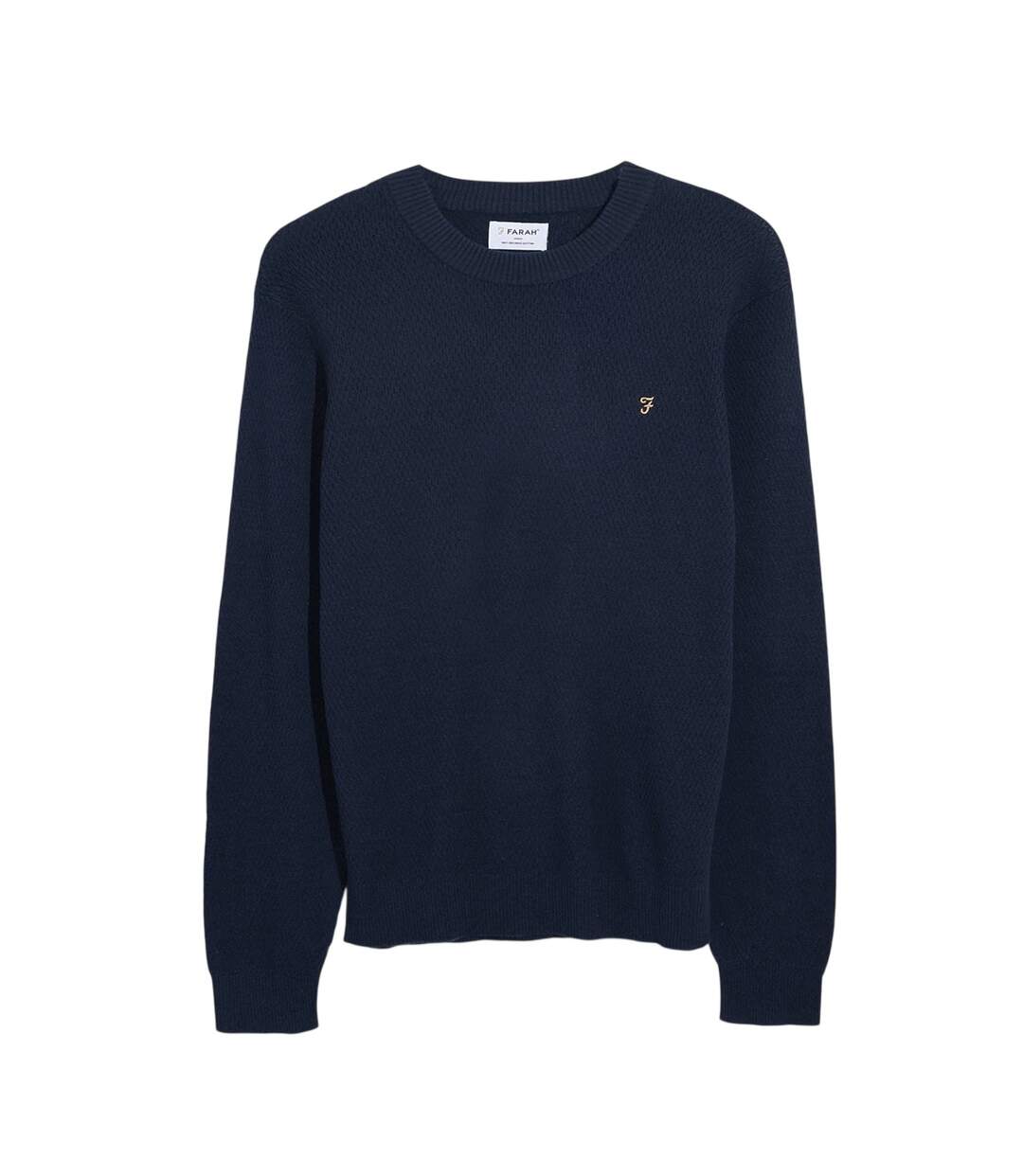 Pull Motif/style Uni Rainhill Homme Vrai Bleu Marine Farah-2