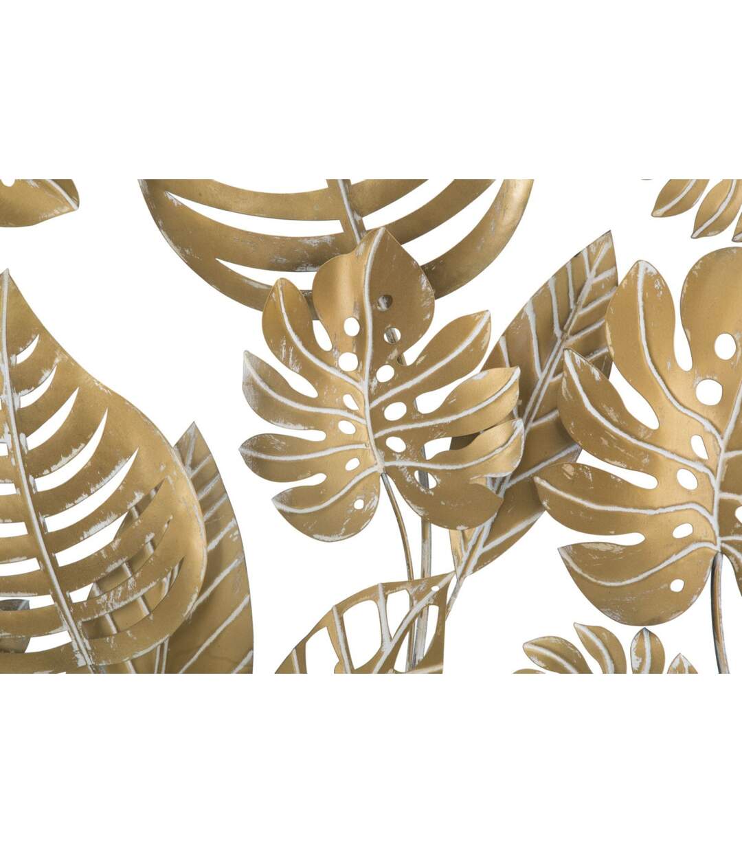 Décoration Murale Ronde en Métal Jungle 80cm Or-2