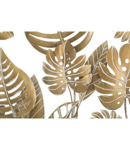 Décoration Murale Ronde en Métal Jungle 80cm Or