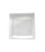 Lot de 6 Assiettes en Plastique Réutilisable Carrées 23cm Transparent