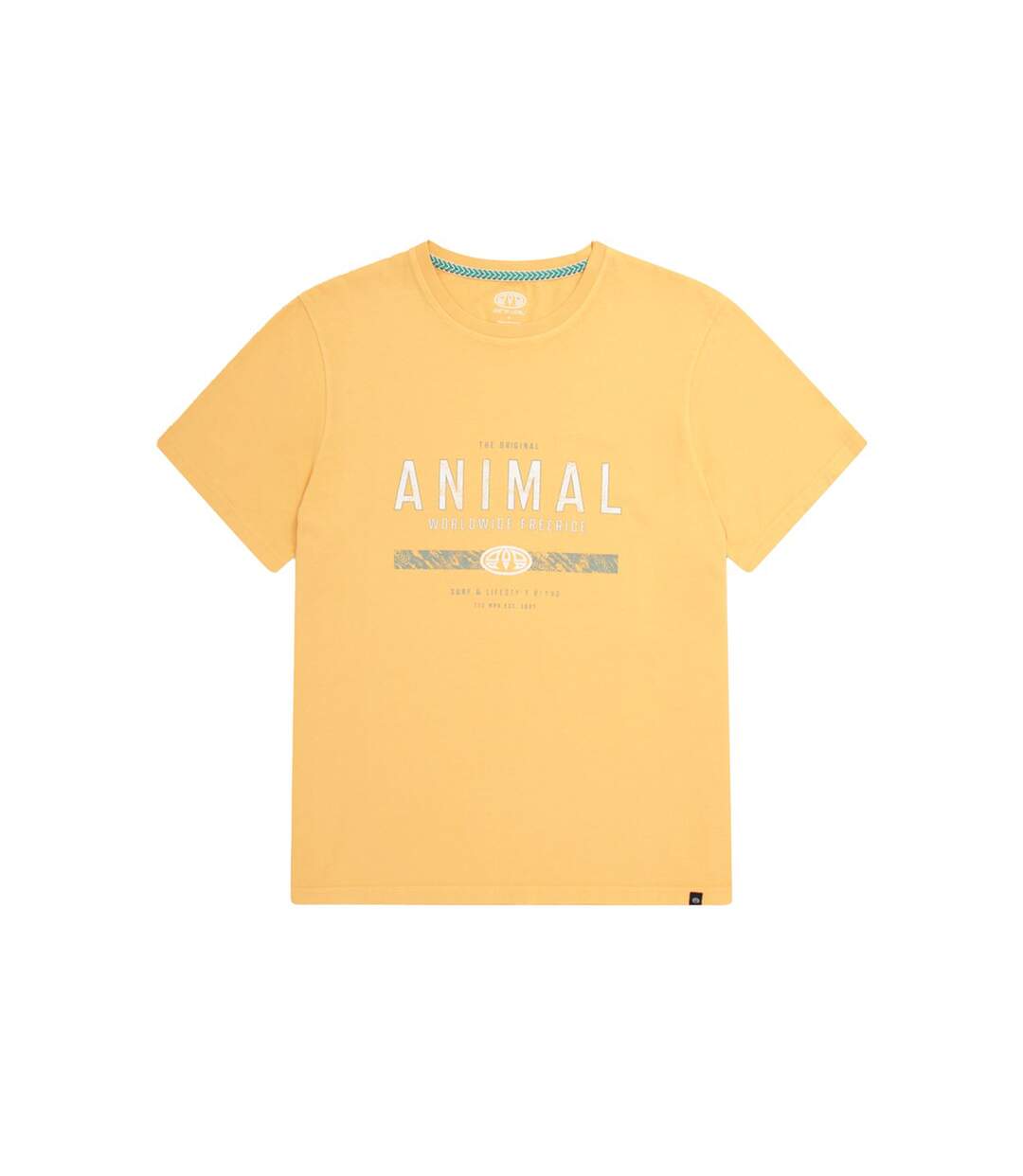 Animal Mens Jacob Printed Natural T-Shirt (Yellow)