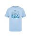 Mens Graphic Print Short-sleeved T-shirt Blue Hot Tuna-1