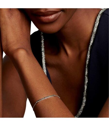 Womens/ladies Breena Engraved Logo Everyday Bracelet One Size Silver Ted Baker
