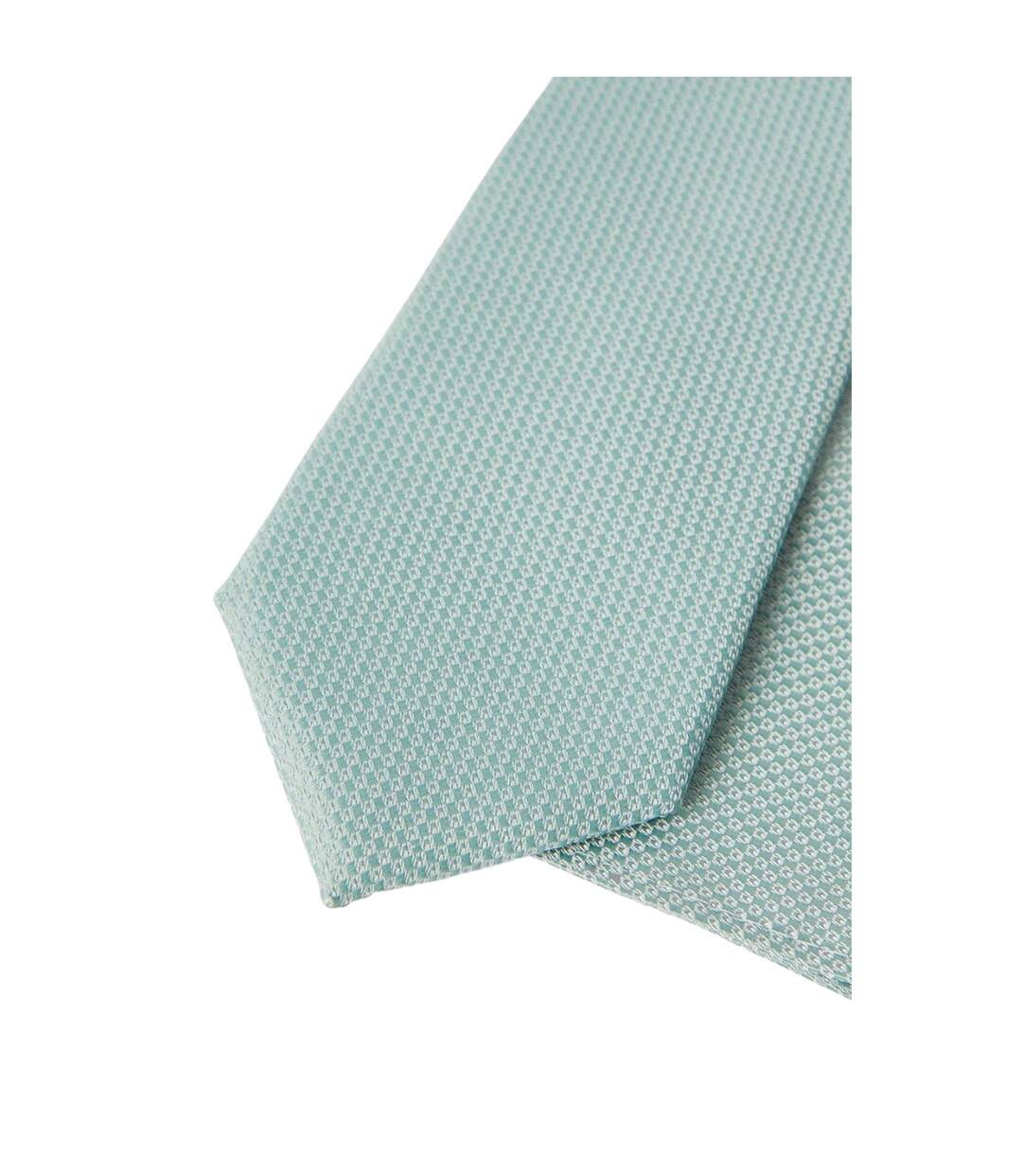 Mens Patterned Textured Tie & Pocket Square Set One Size Sage Burton-3