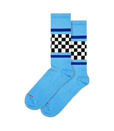 1 Pack Checked Stripe Sneaker Socks for Men and Women