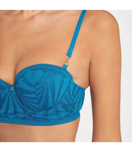 Soutien-gorge ampliforme coques moulées bleu Salomé