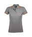 Polo Pasadena Femme Gris Chiné Orange SOLS-1