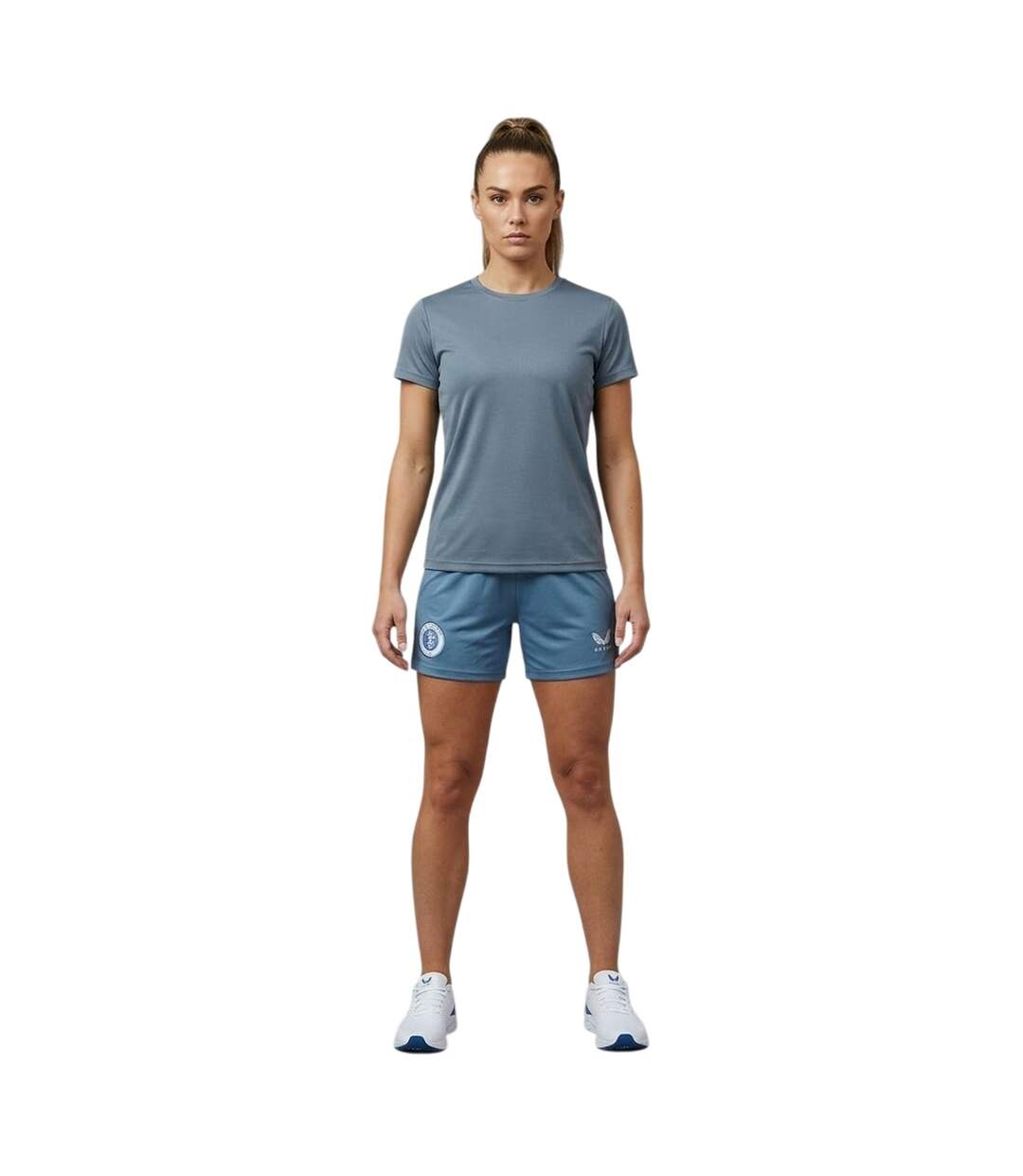 Womens/ladies Aston Villa Fc Football Shorts Blue Shadow Deep Depths Castore-1