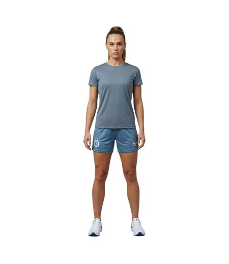 Womens/ladies Aston Villa Fc Football Shorts Blue Shadow Deep Depths Castore