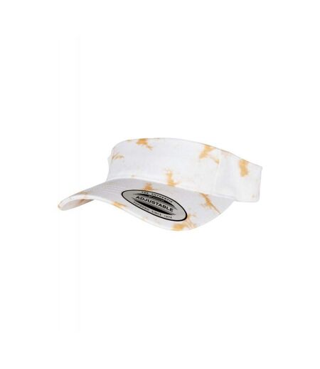 Yupoong Unisex Adult Flexfit Batik Dye Visor Cap (Orange/White)