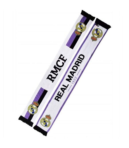 Écharpe Motif/style Recto-verso 12th Taille Unique Blanc Noir Real Madrid CF