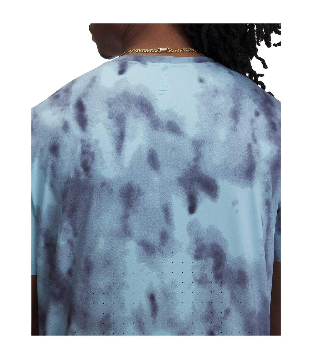 Mens Launch Elite Tie Dye T-shirt Blue Under Armour-3