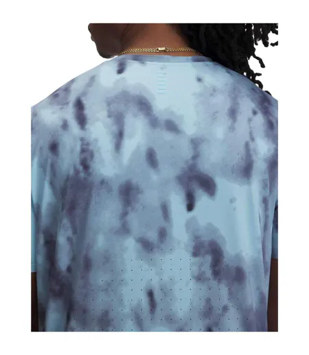 Mens Launch Elite Tie Dye T-shirt Blue Under Armour