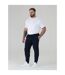 Mens D555 Brandon Cuffed Kingsize Jogging Bottoms Navy Duke-1