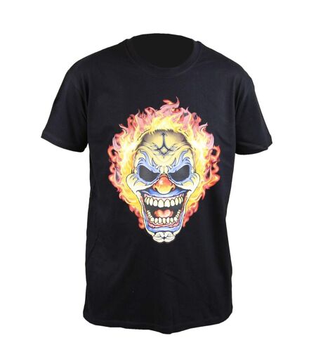 T-shirt homme manches courtes - Skull clown 9103 - noir