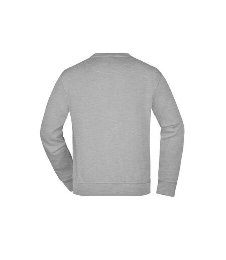 Sweat Workwear Adulte Gris Chiné James And Nicholson