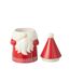 Boîte à Biscuits en Céramique Père Noël 33cm Rouge-2