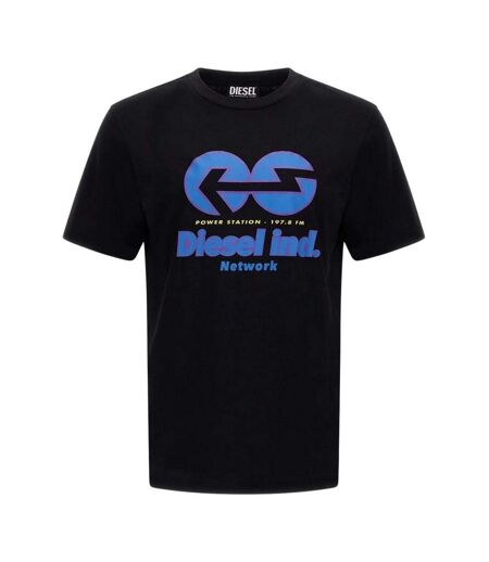 T-shirt Motif/style Logo Power Station Adulte Noir Bleu Diesel