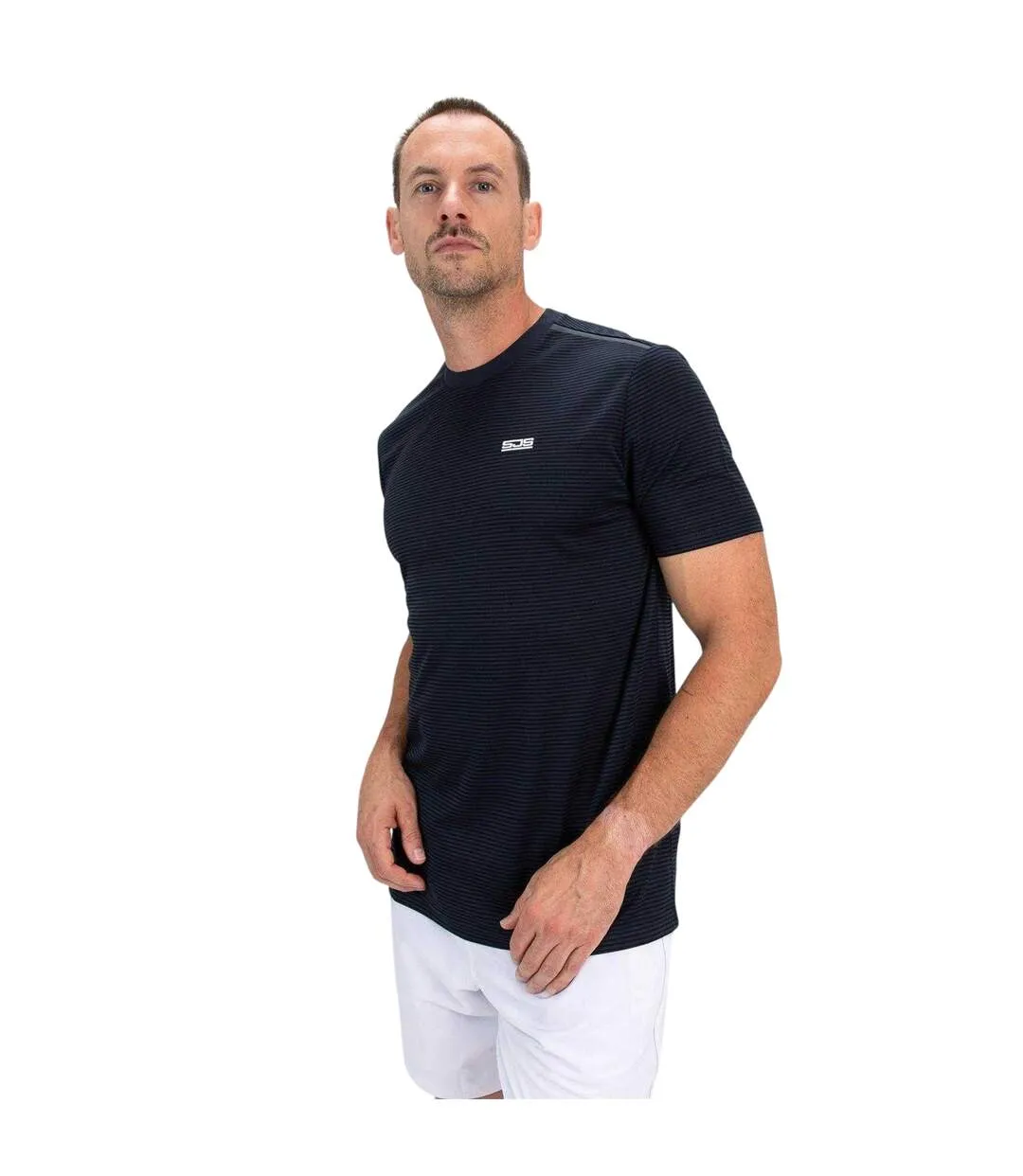 T-shirt Manches Courtes Sport Motif/style Logo Homme Bleu Foncé Sjeng Sports-2