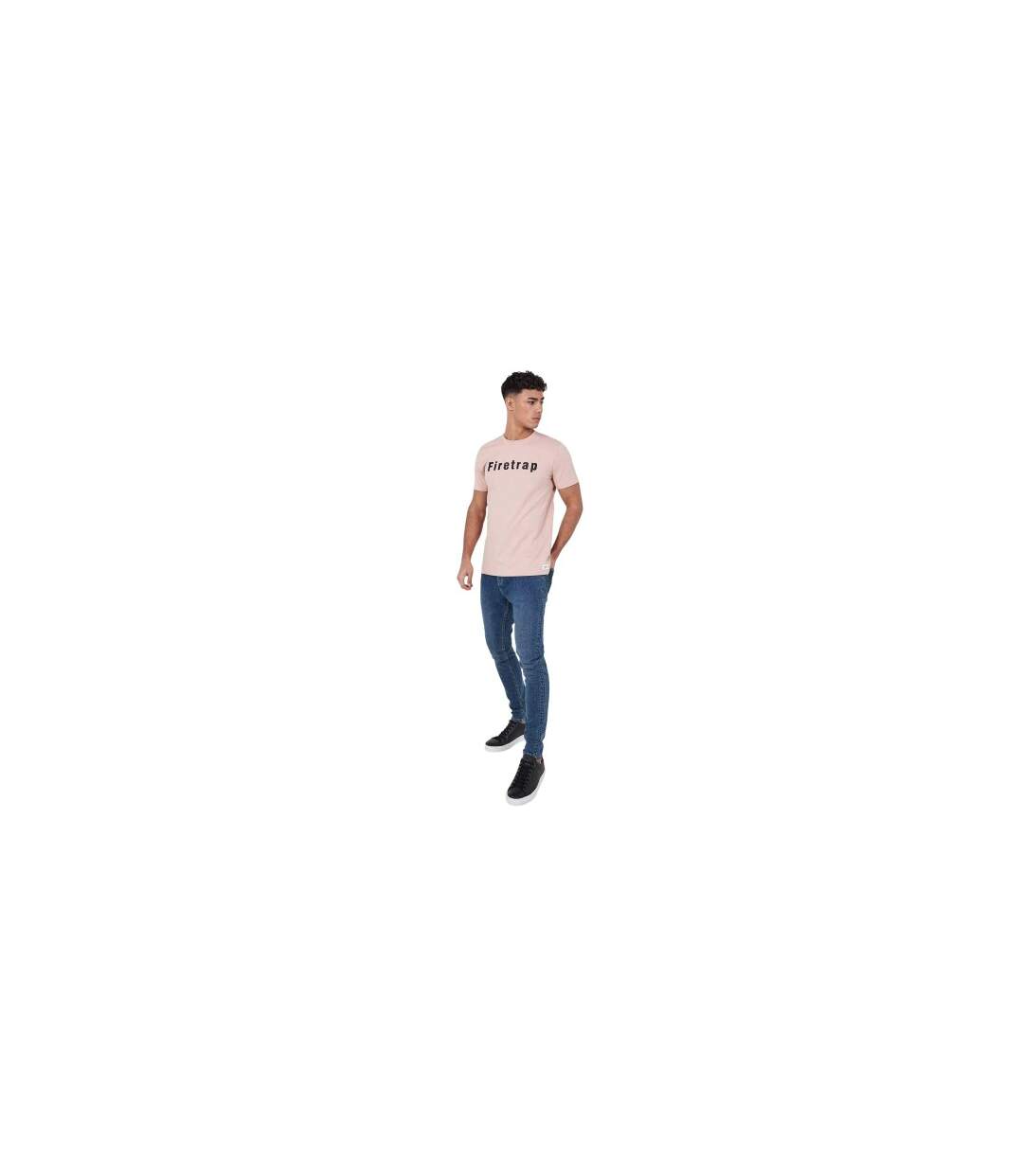 Mens Logo Super Skinny Jeans Mid Wash Firetrap-1