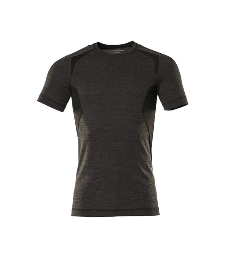Unisex Adult Crossover Short-sleeved Base Layer Top Dark Anthracite Black Mascot