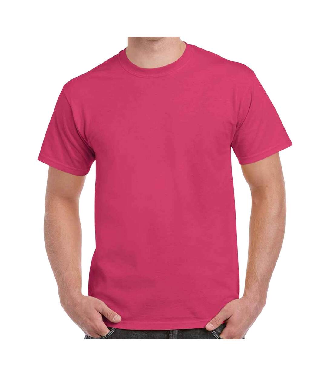 T-shirt manches courtes homme rose Gildan