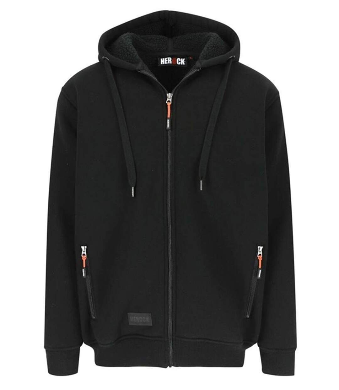 Veste sweat de travail zippée à capuche - Homme - HK370 - noir