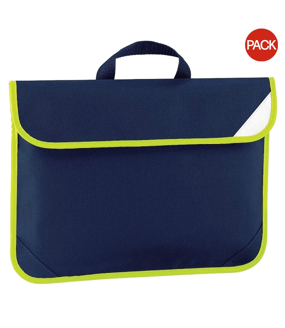 Quadra Enhanced-Viz Book Bag - 4 Liters (Pack of 2) (French Navy) (One Size) - UTBC4332-1